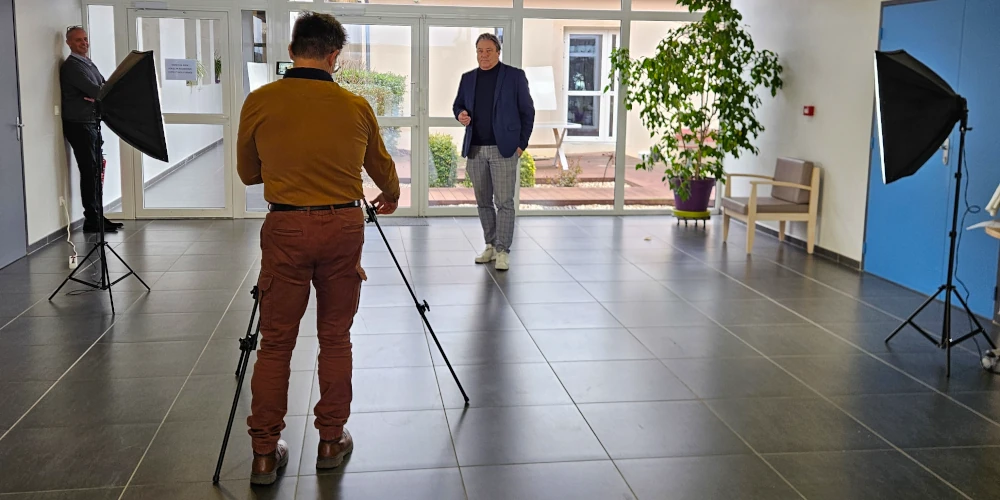 Tournage vidéo d'interviews à la Communauté de Communes