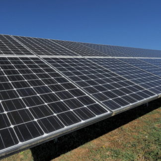 Panoramique sur panneaux solaires
