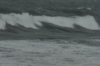 Vagues de tempête au téléobjectif